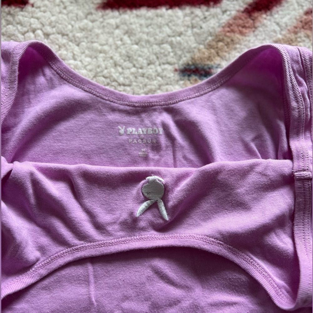Playboy tank Crop Top (Pink)